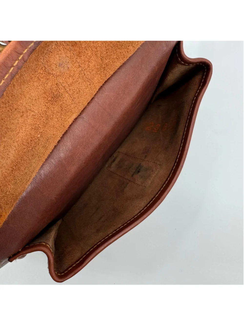 Vintage Archival Ralph Lauren Cognac Leather Crossbody Camera Bag Unisex
